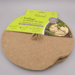 Lot de 2 disques paillage en feutre de jute