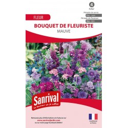 Graines de m&eacute;lange de fleurs bouquet de fleuriste mauve