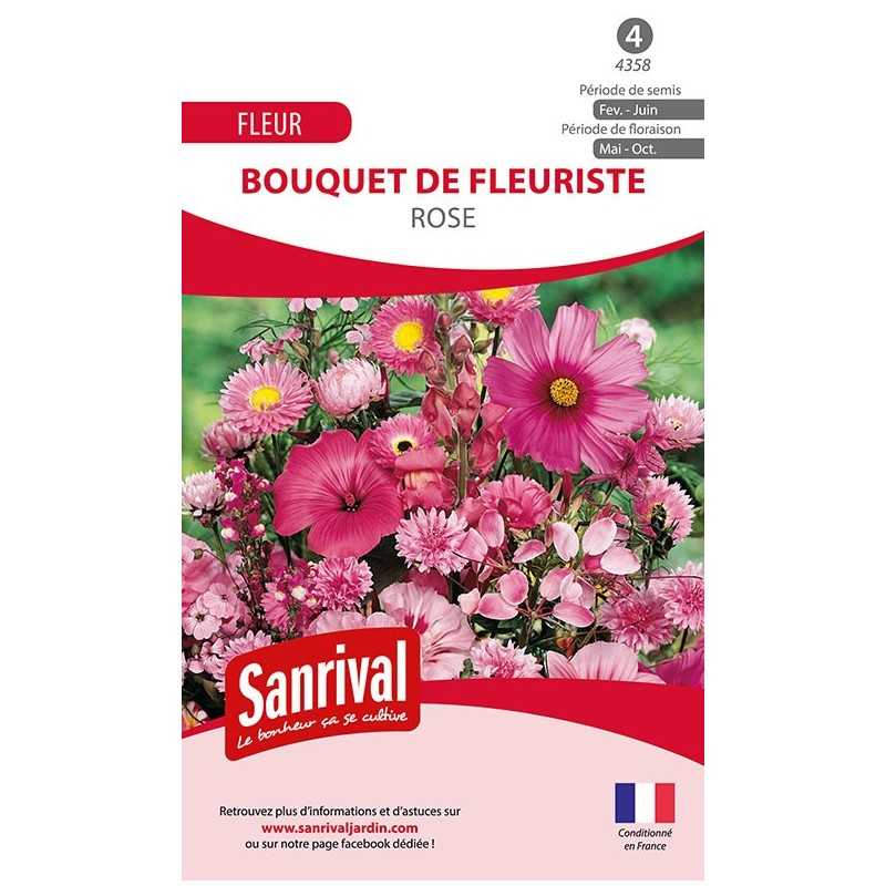 Graines en mélange Bouquet de fleuriste rose