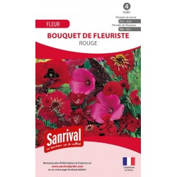 Graines en m&eacute;lange bouquet de fleuriste rouge