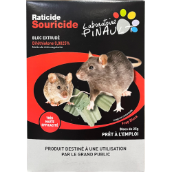 Raticide & souricide blocs extrud&eacute;s