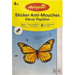 Stickers anti-mouches x4 - D&eacute;cor papillons