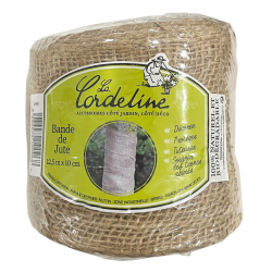 Bande de jute 10 cmx12,5 m naturel