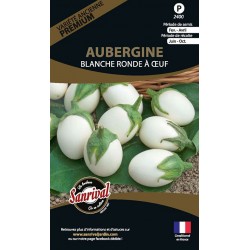 graines d'Aubergine Blanche Ronde &agrave; &OElig;uf