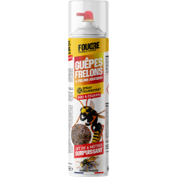 Spray Gu&ecirc;pes, Frelons & Frelons Asiatiques FOUDRE &ndash; Jet 6 m &ndash; Destruction des nids et essaims
