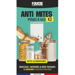 Pi&egrave;ges &agrave; Mites Alimentaires FOUDRE x2 &ndash; Avec ph&eacute;romone &ndash; 12 semaines d&rsquo;efficacit&eacute;