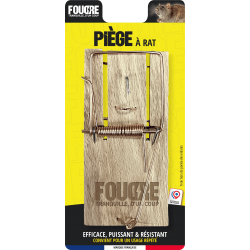 Pi&egrave;ge M&eacute;canique Anti-Rats FOUDRE &ndash; Tapette robuste et r&eacute;utilisable pour rats