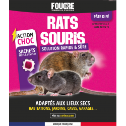 P&acirc;te Rats & Souris FOUDRE 150 g &ndash; App&acirc;t au Dif&eacute;nacoum &ndash; Solution rapide et s&ucirc;re